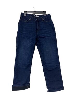 New Women’s Carhartt Carpenter Lined Dark Wash Mid Rise Loose Leg Jeans